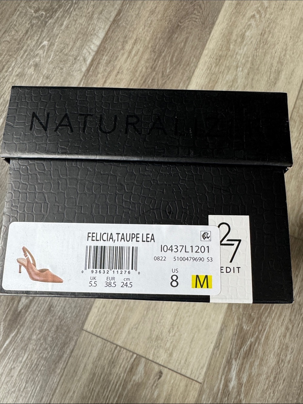 Naturalizer 27 Edit Taupe Pointed-Toe Slingback kitten heels - Picture 3 of 9